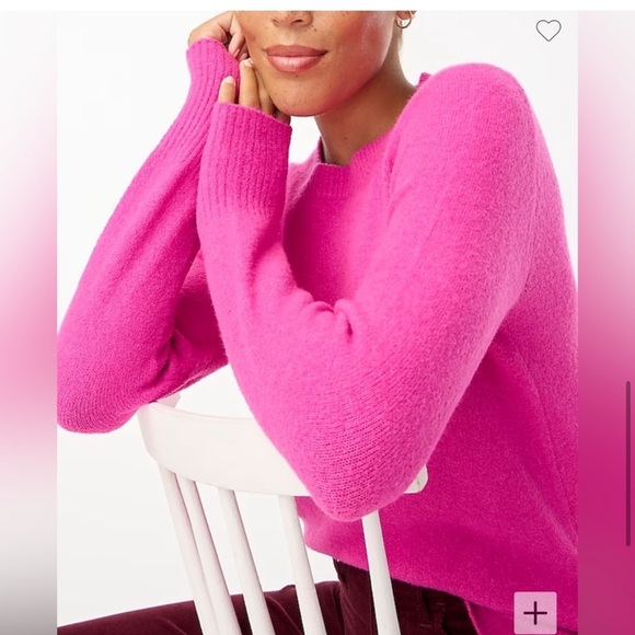 J. Crew Factory Crewneck sweater in extra-soft yarn in Purple Sapphire - Picture 3 of 11